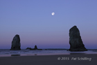 Moonset over Cannon Beach 2